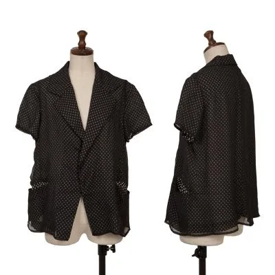 LIMI feu Chiffon Dot Printed Short Sleeve Jacket