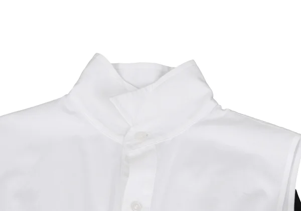 Yohji Yamamoto FEMME Chiffon Docking Long Sleeveless Shirt Dress K-159446_006