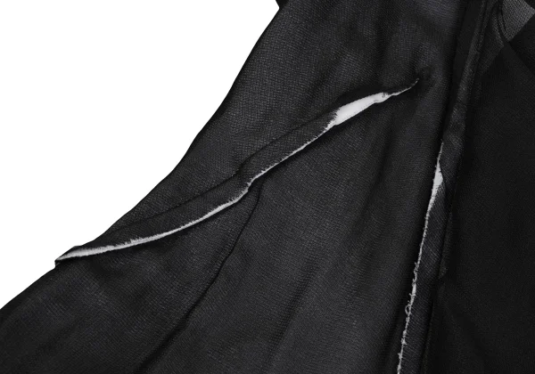 Yohji Yamamoto FEMME Chiffon Docking Long Sleeveless Shirt Dress K-159446_008