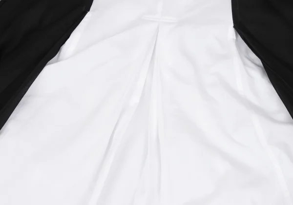 Yohji Yamamoto FEMME Chiffon Docking Long Sleeveless Shirt Dress K-159446_015