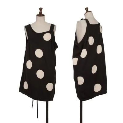 Y's Dot Knit Asymmetry Sleeveless Top