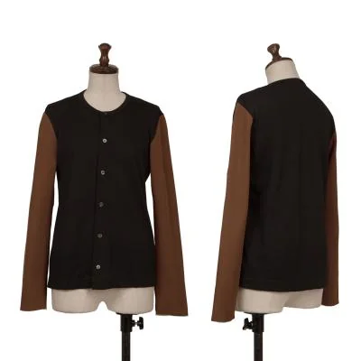 tricot COMME des GARCONS Rib Switching Wool Knit Cardigan