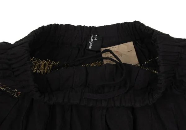 トリココムデギャルソンtricot COMME des GARCONS ビーズ装飾コットンスカート 黒M位 K-159468_007