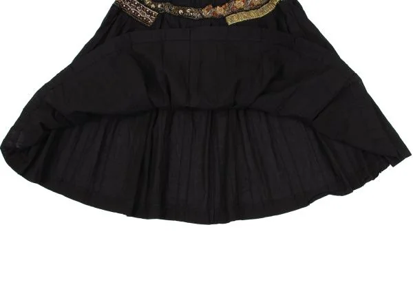 トリココムデギャルソンtricot COMME des GARCONS ビーズ装飾コットンスカート 黒M位 K-159468_009