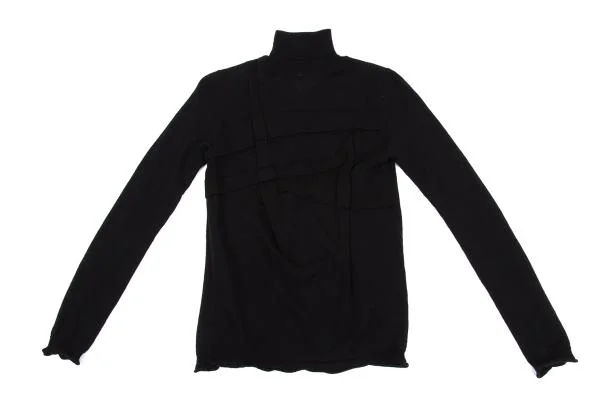 アツロウタヤマA/T タックウールタートルネックニットセーター 黒M位 K-159472_002