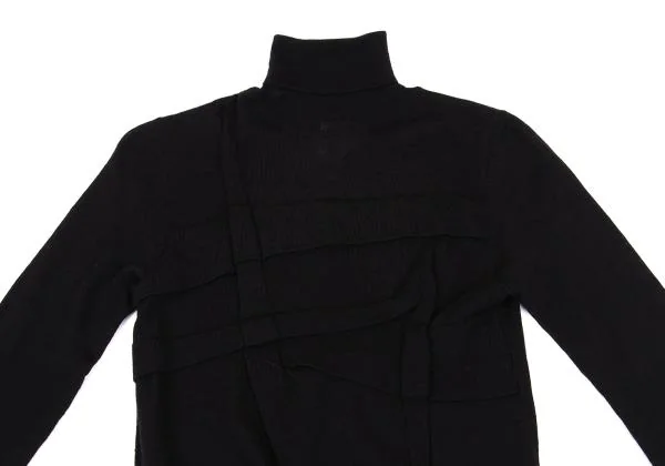 アツロウタヤマA/T タックウールタートルネックニットセーター 黒M位 K-159472_003