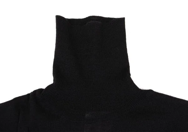 アツロウタヤマA/T タックウールタートルネックニットセーター 黒M位 K-159472_005