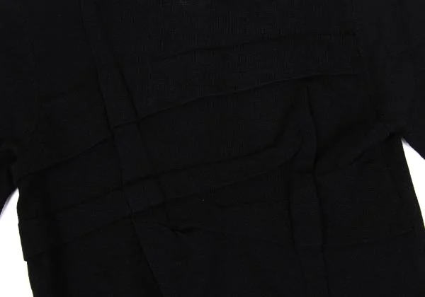 アツロウタヤマA/T タックウールタートルネックニットセーター 黒M位 K-159472_006
