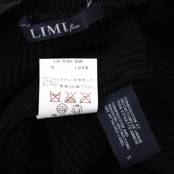 リミフゥLIMI feu 変形デザインリブニット 黒S K-159480_016