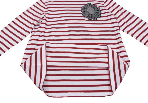 Y's for living Embroidery Patch Striped Top K-159491_010