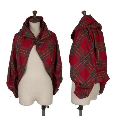 COMME des GARCONS Checked Switching Short Jacket