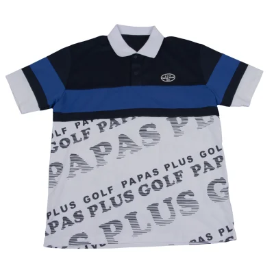 PAPAS PLUS GOLF Poly Switching Logo Printed Polo Shirt