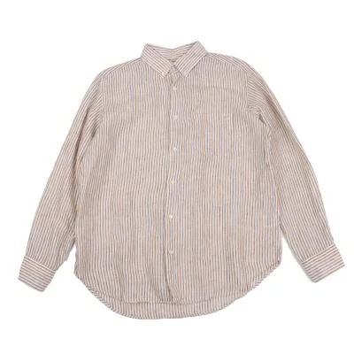 Papas+ Linen Striped Button-down Shirt
