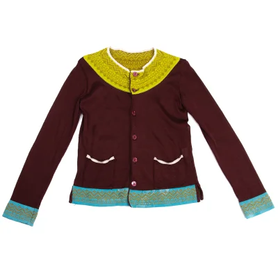 Jean Paul GAULTIER HOMME Embroidery Switching Knit Cardigan