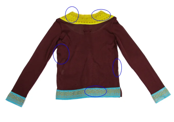 Jean Paul GAULTIER HOMME Embroidery Switching Knit Cardigan K-159544_010