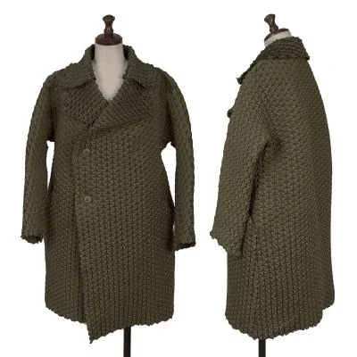 ISSEY MIYAKE 3D Steam Stretch Geometric Pleated Coat