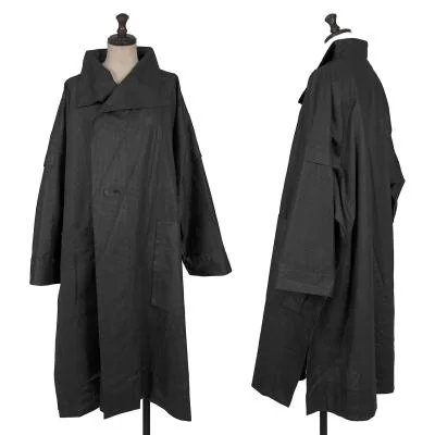 ISSEY MIYAKE Punching Faux Leather Coat