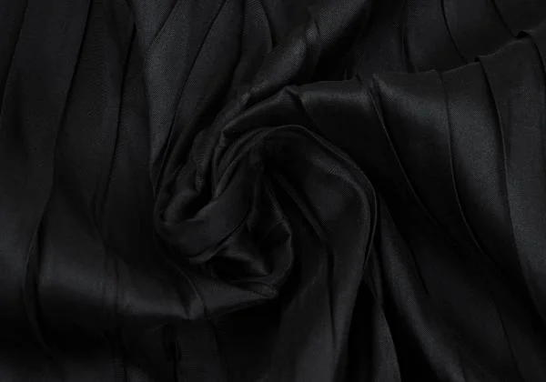 イッセイミヤケISSEY MIYAKE ストールカラーバイカラープリーツコート 黒2 K-159551_014