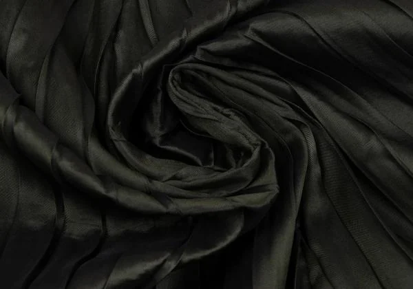 イッセイミヤケISSEY MIYAKE ストールカラーバイカラープリーツコート カーキM位 K-159553_017