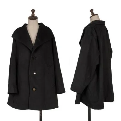ISSEY MIYAKE Metal Button Wool Cashmere Half Coat