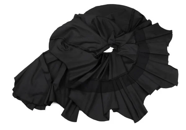 COMME des GARCONS Poly Cut Off Frill Design Wide Pants K-159562_006