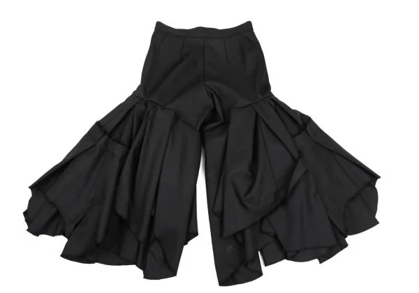 COMME des GARCONS Poly Cut Off Frill Design Wide Pants K-159562_008