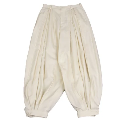 COMME des GARCONS HOMME PLUS Wool Gaba Tuck Design Hem Button Pants