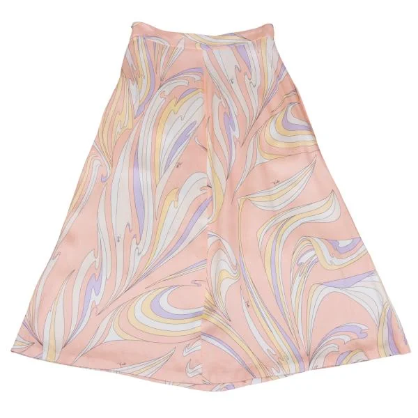 エミリオプッチEMILIO PUCCI レーヨングラフィックプリントスカート ピンク他38 K-159595_008