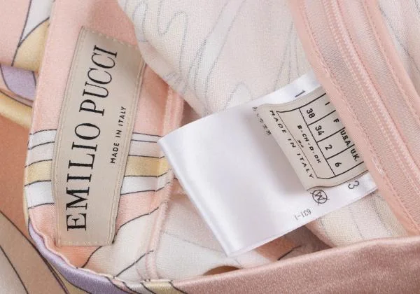 エミリオプッチEMILIO PUCCI レーヨングラフィックプリントスカート ピンク他38 K-159595_010