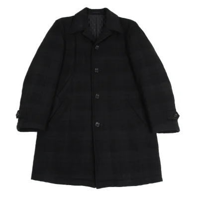 COMME des GARCONS HOMME Checker Quilting lining Long Jacket