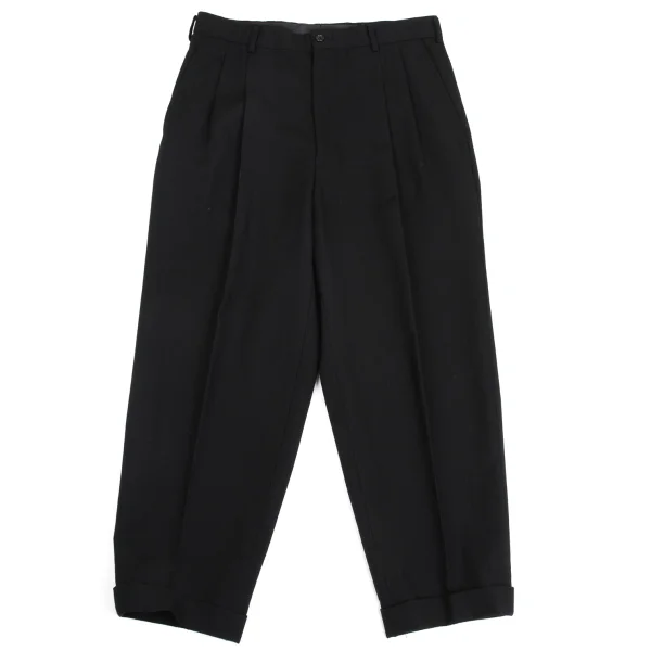 COMME des GARCONS HOMME Wool Tuck Pants Black L K-159601_001