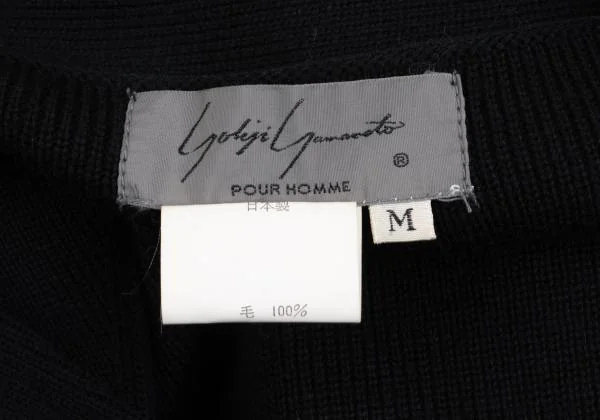 Yohji Yamamoto POUR HOMME Beaded Shawl Collar Knit Cardigan K-159618_016