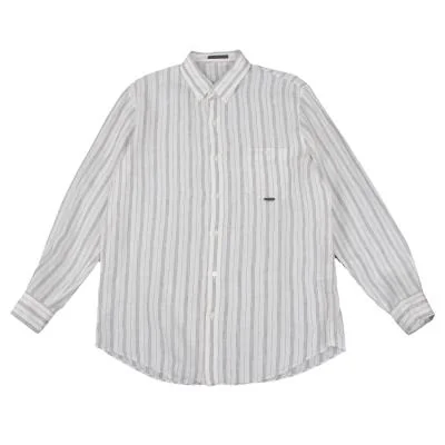 Papas Linen Striped Long Sleeve Shirt