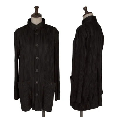 ISSEY MIYAKE Argyle Jacquard Pleated Jacket