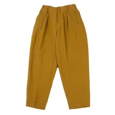 ISSEY MIYAKE Cotton Linen Tuck Pants
