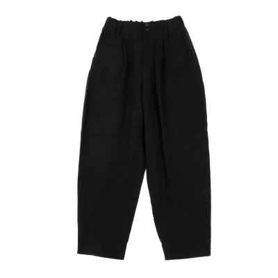 ISSEY MIYAKE Cotton Linen Tuck Tapered Pants