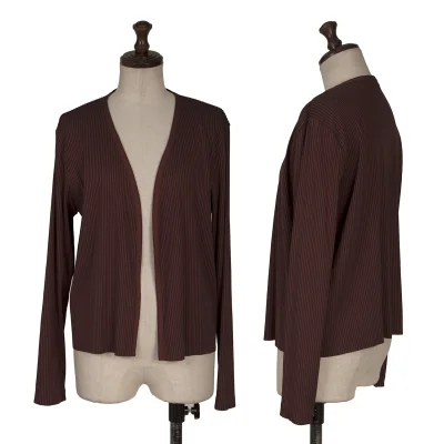 ISSEY MIYAKE Poly Nylon Buttonless Rib Cardigan