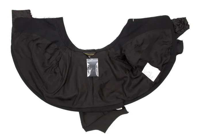 コムデギャルソンCOMME des GARCONS 切替装飾ボレロ 黒S (K-11841)