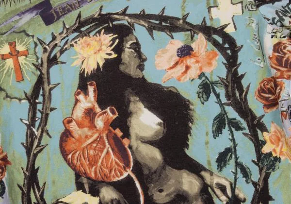 ジャンポールゴルチエ ファムJean Paul GAULTIER FEMME アートプリントVネックTシャツ マルチ40 K-159664_005