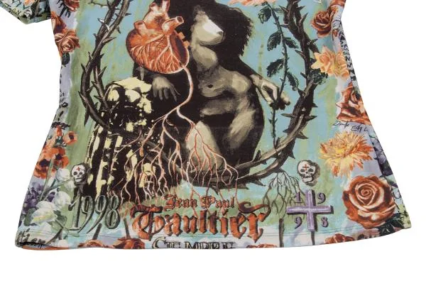 ジャンポールゴルチエ ファムJean Paul GAULTIER FEMME アートプリントVネックTシャツ マルチ40 K-159664_007
