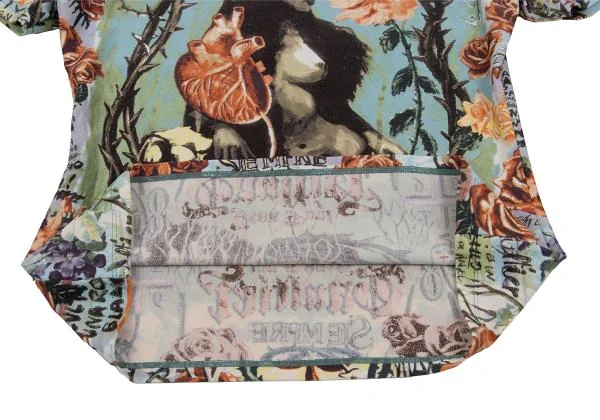 ジャンポールゴルチエ ファムJean Paul GAULTIER FEMME アートプリントVネックTシャツ マルチ40 K-159664_009