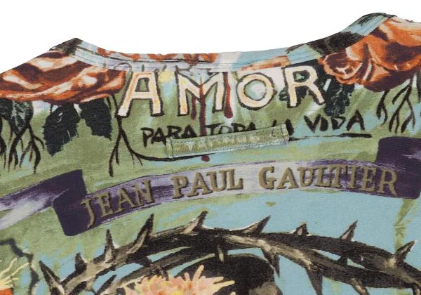 ジャンポールゴルチエ ファムJean Paul GAULTIER FEMME アートプリントVネックTシャツ マルチ40 K-159664_011