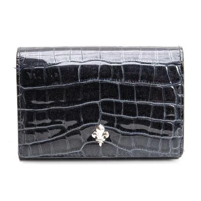 PATRICK COX Crocodile Emboss Metallic Lame Wallet