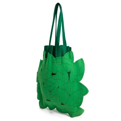 Unbranded Leaf Patch Pleats Tote Bag