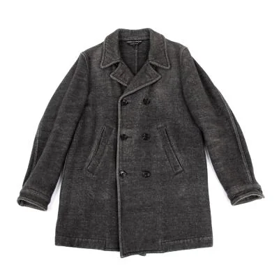 COMME des GARCONS HOMME PLUS Cotton Rayon Pile Peacoat