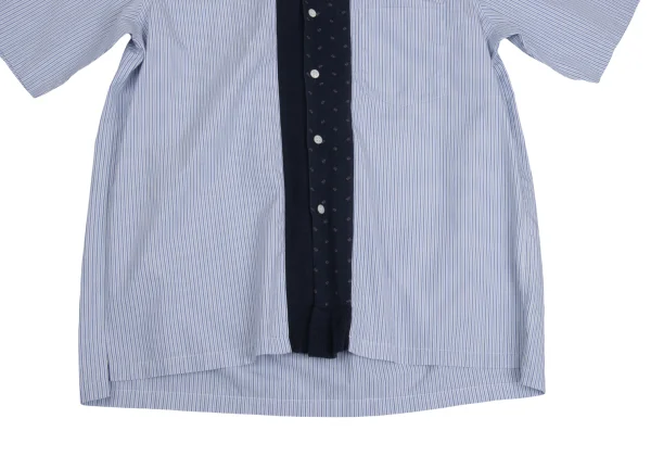 COMME des GARCONS SHIRT Switching Stripe Open Collar Shirt K-159695_009