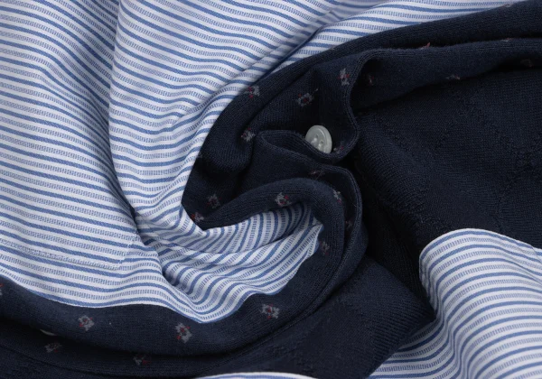 COMME des GARCONS SHIRT Switching Stripe Open Collar Shirt K-159695_014