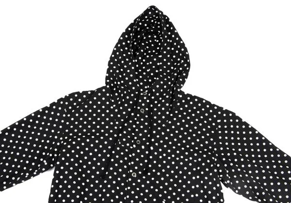 BLACK COMME des GARCONS Dot Print Hooded Shirt K-159697_002