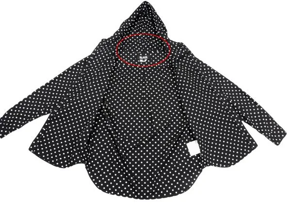 BLACK COMME des GARCONS Dot Print Hooded Shirt K-159697_012