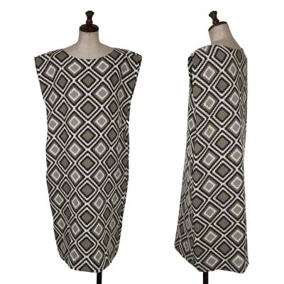 ISSEY MIYAKE Pigment Printed Geometric Sleeveless Tunic